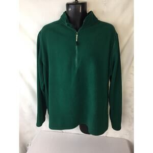 Men’s Magellan Outdoors 1/2 Zip Fleece Pullover Size L Green Long Sleeve